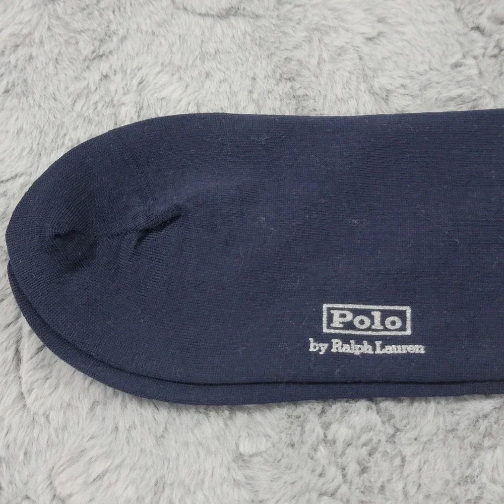 Polo Ralph Lauren Socks Mens 10-13 Navy Martini Bear Over Calf Wool Blend Japan